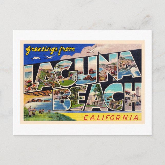 Laguna Beach California CA Large Letter Postcard (Front)