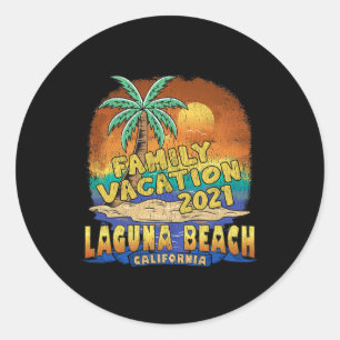 Laguna Beach California Family Vacation Souvenir M Classic Round Sticker