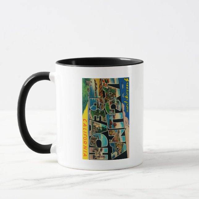 Laguna Beach, California - Large Letter Scenes Mug (Left)