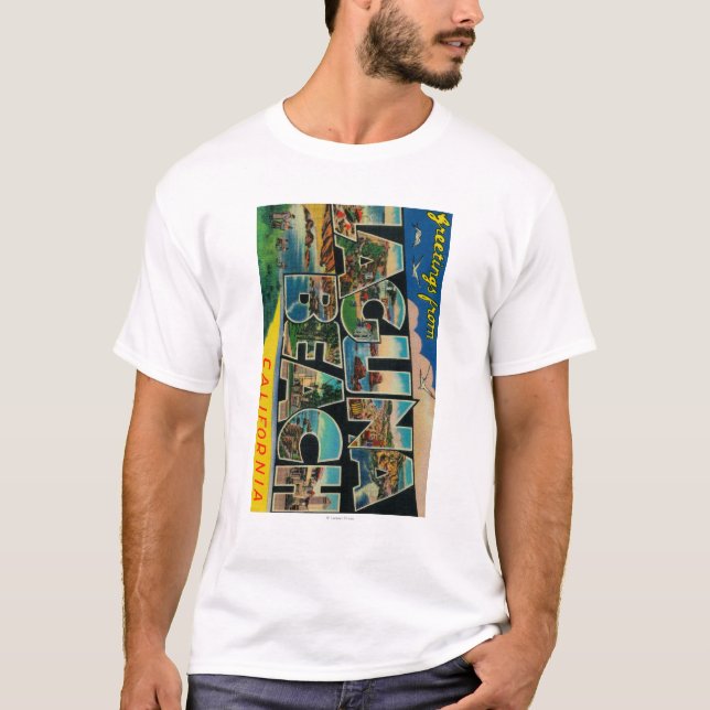 Laguna Beach, California - Large Letter Scenes T-Shirt (Front)