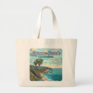 Laguna Beach California Orange County Vintage  Large Tote Bag