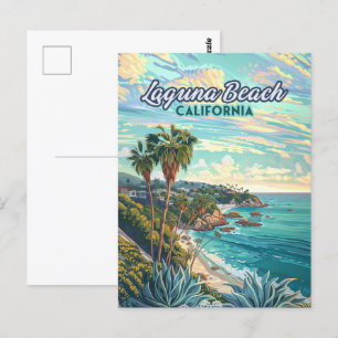 Laguna Beach California Orange County Vintage  Postcard