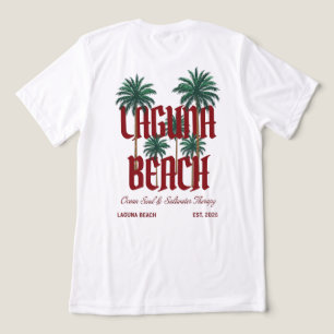 Laguna Beach California Surf Palms Graphic T-Shirt Tri-Blend Shirt