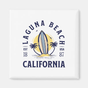 Laguna Beach California Surf Summer Vacation Vinta Magnet