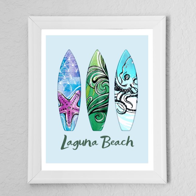 Laguna Beach California Surfboards  Poster (Creator Uploaded)