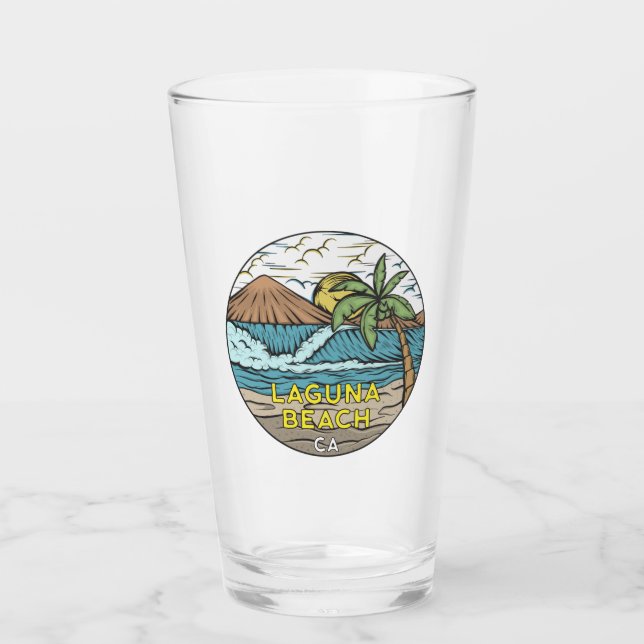 Laguna Beach California Vintage Glass (Front)