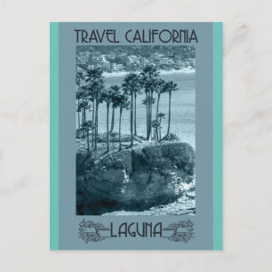LAGUNA BEACH  CALIFORNIA VINTAGE TRAVEL POSTCARD