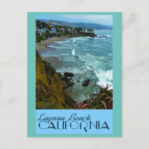 Laguna Beach California Vintage Travel Poster Postcard