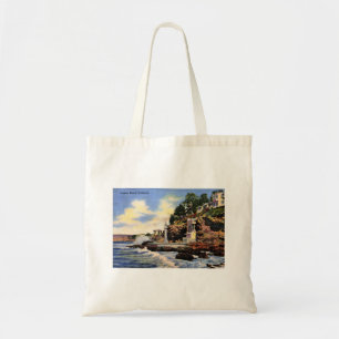 Laguna Beach, California, Vintage View Tote Bag