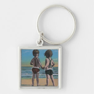 Laguna Beach, FL - Greetings From Scene w/ Kids Key Ring