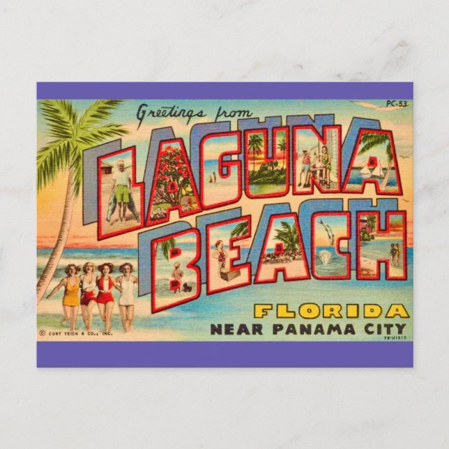 Laguna Beach FL Vintage Postcard (Front)