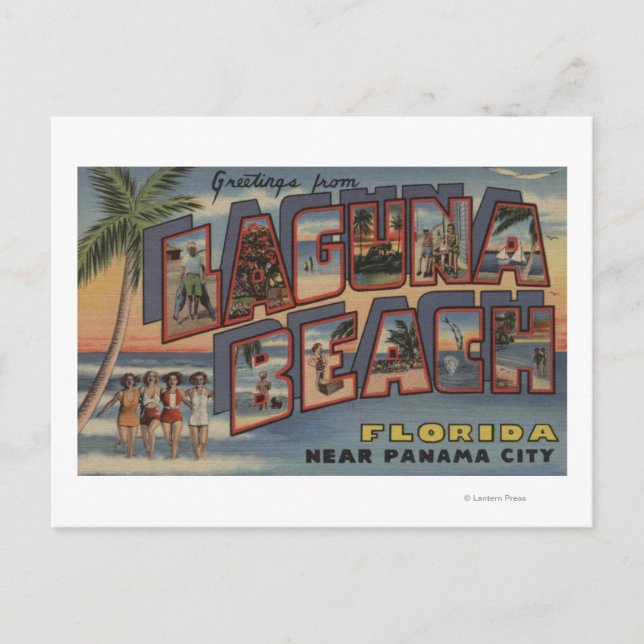 Laguna Beach, Florida - Large Letter Scenes Postcard (Front)