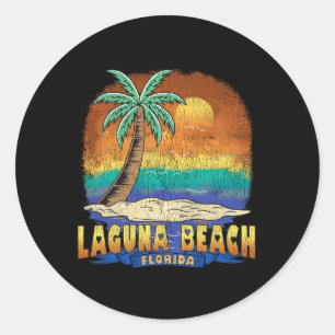Laguna Beach Florida Vintage Distressed Souvenir Classic Round Sticker