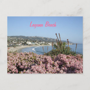 Laguna Beach flowers postcard