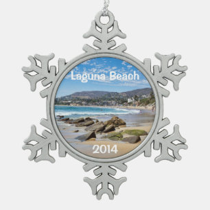 Laguna Beach Holiday Snowflake Pewter Christmas Ornament