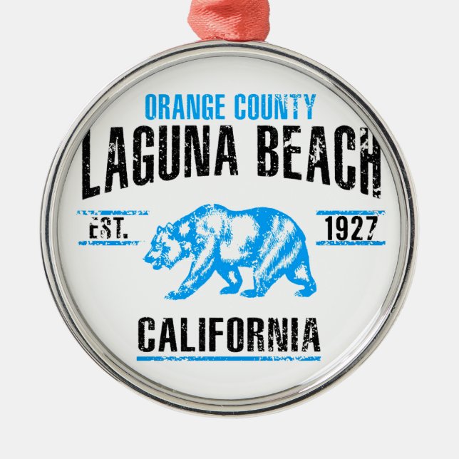 Laguna Beach Metal Ornament (Front)