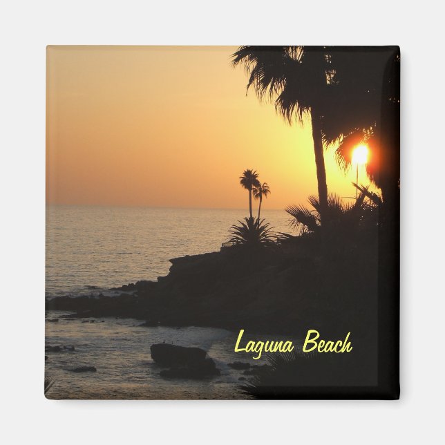 Laguna Beach ocean sunset magnet (Front)