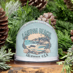 Laguna Beach Retro Vignette Snowglobe