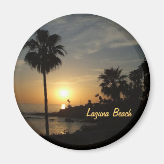Laguna Beach sunset palm magnet