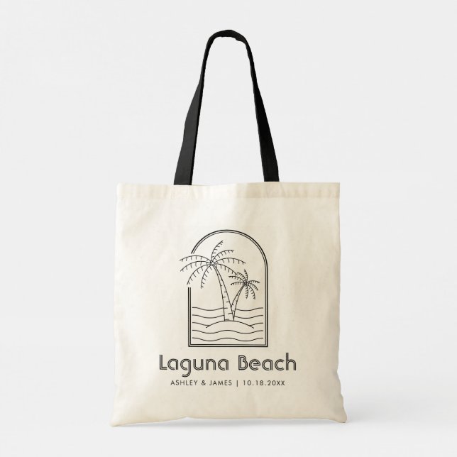 Laguna Beach Wedding Welcome Destination Wedding Tote Bag (Back)