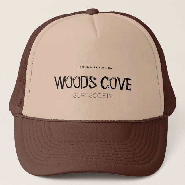 Laguna Beach, Woods Cove Surf Society Trucker Trucker Hat (Front)