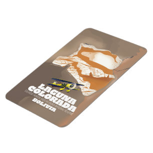 Laguna Colorada Bolivia salt lake travel poster Magnet