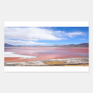 Laguna Colorada in Bolivia sticker rectangle