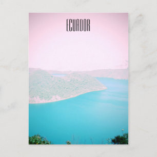laguna cuicocha slow down postcard