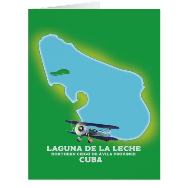 Laguna de la Leche Cuba lake map (Front)