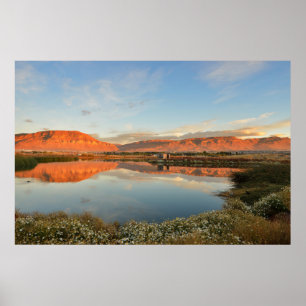 Laguna Nimez Sunset, El Calafate Poster
