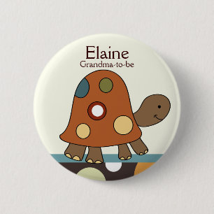 Laguna Turtle NAME TAG Personalised Button