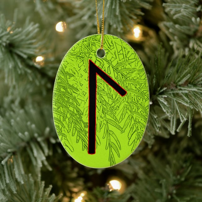 Laguz Viking Rune Yule Ornament - LIFE! (Tree)