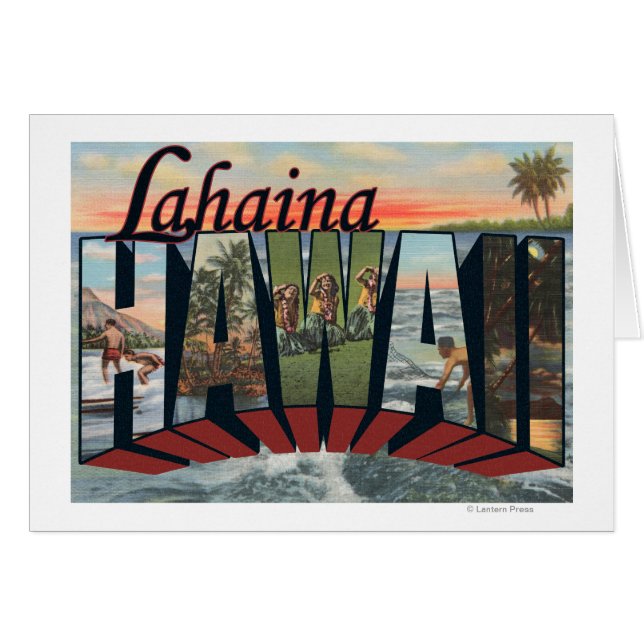 Lahaina, Hawaii - Large Letter Scenes (Front Horizontal)