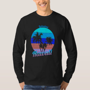 Lahaina Hawaii Retro Tropical Palm Trees Vacation T-Shirt
