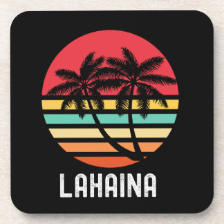 Lahaina Hawaii Vintage 70s Retro Design Coaster