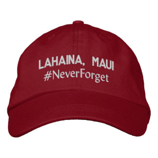 Lahaina, Maui #NeverForget Adjustable Embroidered Hat
