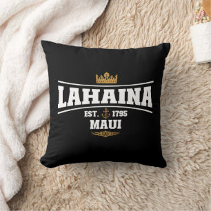 Lahaina Maui Vintage Boat Anchor Flag 1795 Gifts Cushion