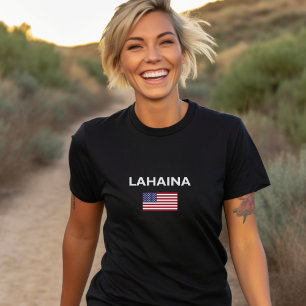 Lahaina USA American Flag Dark Colour T-Shirt