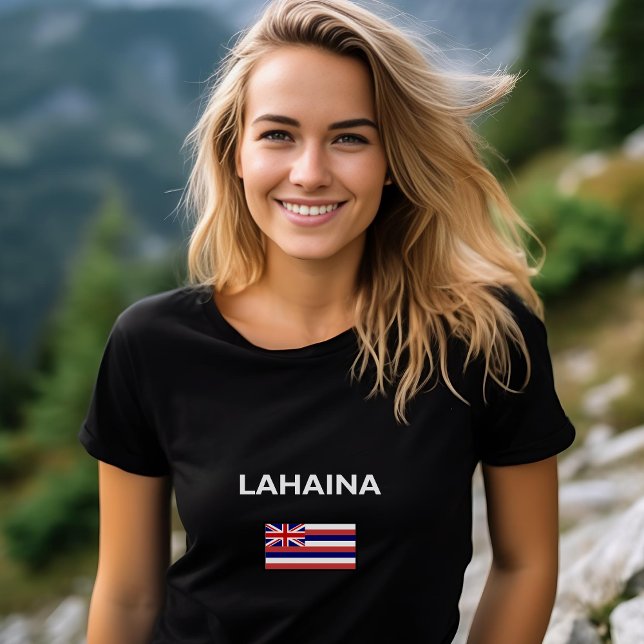 Lahaina USA Hawaiian Flag Dark Colour T-Shirt (Creator Uploaded)