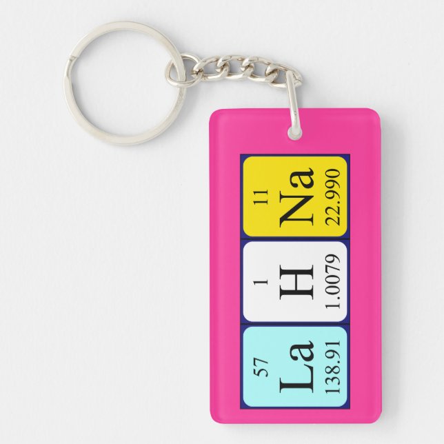 Lahna periodic table name keyring (Front)