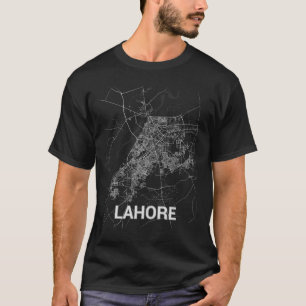 Lahore city map (LARGE PRINT) T-Shirt