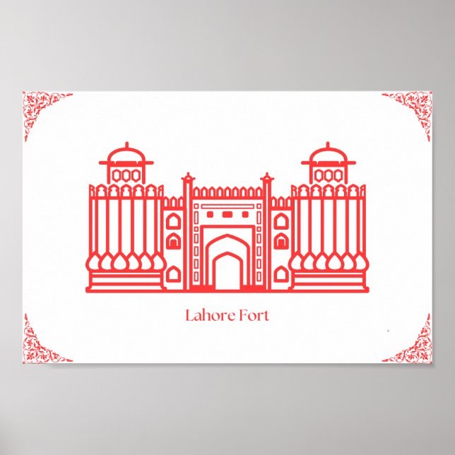 Lahore Fort Pakistan Poster (Front)