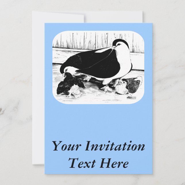 Lahore Pigeons 1980 Invitation (Front)