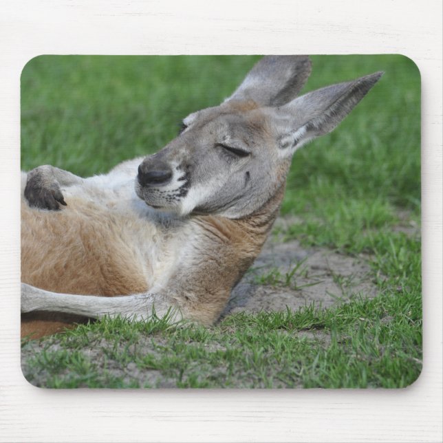 Laid-back Kangaroo Mouse Pad (Front)