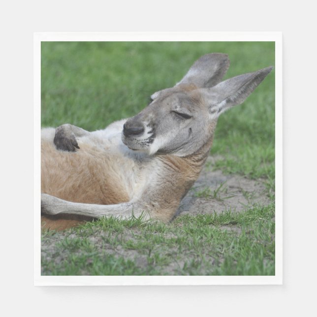 Laid-back Kangaroo Napkin (Front)