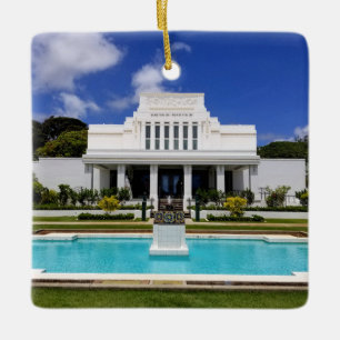 Laie Hawaii Temple Ceramic Ornament