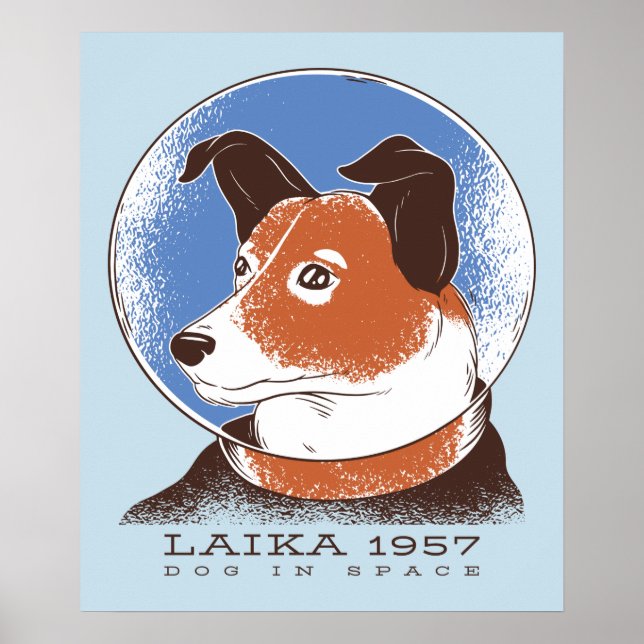 Laika Soviet Space Dog 1957 Poster (Front)