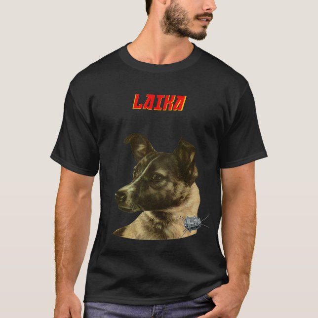 Laika — Sovietwave, Gagarin space art T-Shirt (Front)