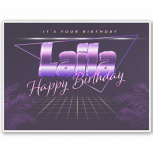 Laila Name First name lila retro Sticker Birthday