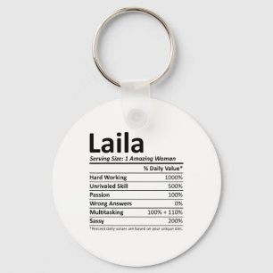 Laila Nutrition Personalised Name Funny Christmas Key Ring